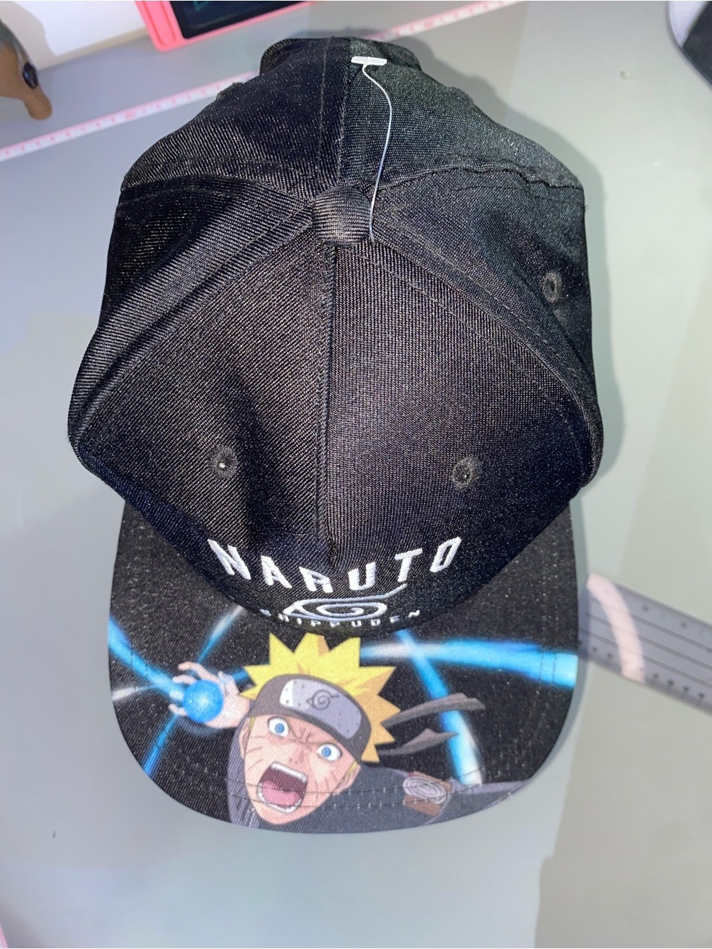 Naruto Shippuden collection Youth Black Blue Baseball Cap with Graphic Brim